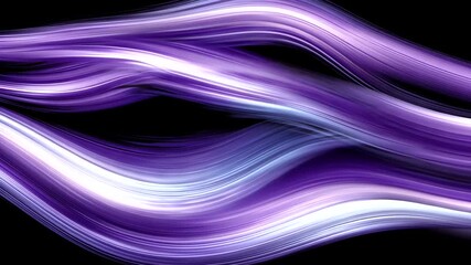 Luminous purple waves create an alluring, abstract composition on a black background