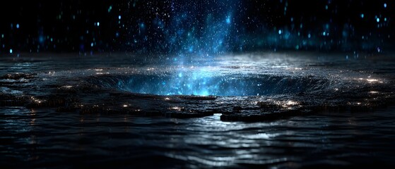 Vast cosmic landscape with swirling galaxies, vibrant nebulae illuminating dark space, perfect for sci-fi themes and backgrounds.