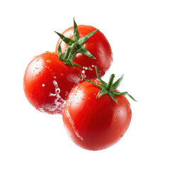 red tomatoes on a white