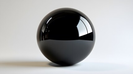 Obsidian black with reflective light surface, no text or logos