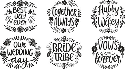 Rustic Bridal Quote Set for Wedding Decorations