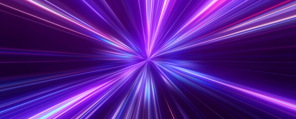 Obraz premium High speed traffic of flying neon colorful lines. Sci-fi digital illustration electric move of dynamic streaks in dark backdrop. 3d illustration