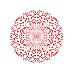 Red Mandala: This exquisite design is a captivating display of intricate floral patterns, radiating from a central point in perfect symmetry. Capturing a feeling of harmony and balance.