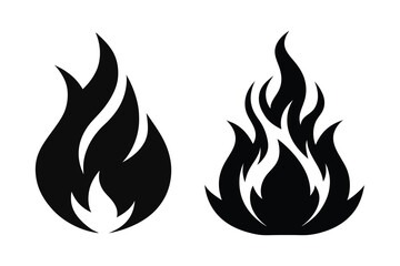 Fire Silhouette Vector Bundle – High-Quality Flame Illustrations for Designers

