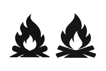 Fire Silhouette Vector Bundle – High-Quality Flame Illustrations for Designers

