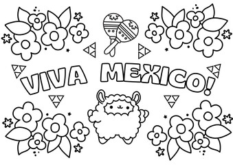 gracias papa! página para colorear con alpaca y flor