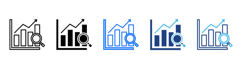 Analysis Icon Set With Multiple Style Collection 