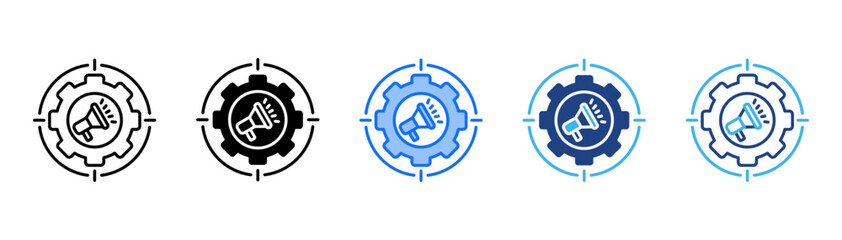 Target Icon Set With Multiple Style Collection 