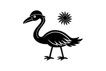 Fototapeta premium vector illustration of a crane