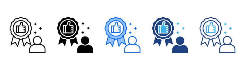 Obraz premium Recommendation Icon Set With Multiple Style Collection 