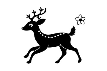 deer silhouette vector illustration