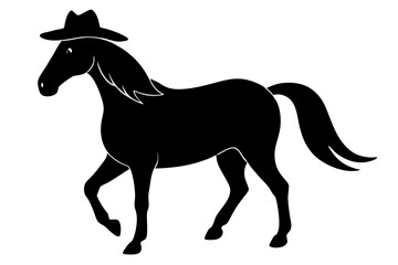 Obraz premium black horse vector illustration
