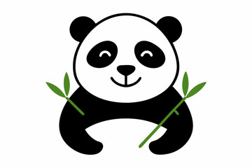 panda with bamboo