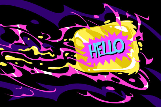Comic book speech bubble, boom. Creative cartoon art design. Hand drawn vbector illustration 