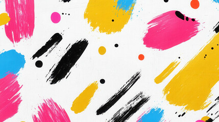 Vibrant pop art inspired birthday greeting card design with bold colors