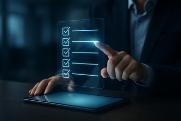 Digital Checklist Business Task Management, Project Planning, Goal Setting, Online Productivity