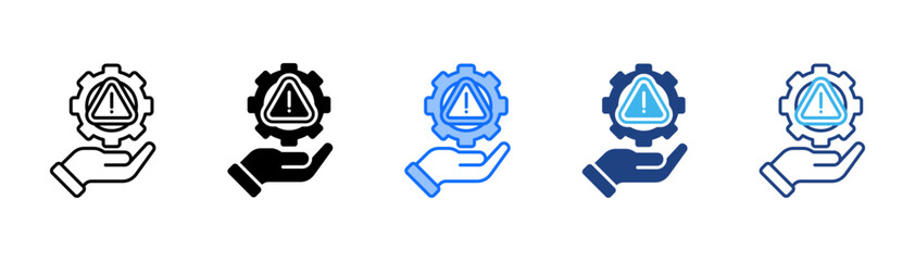 Risk Icon Set With Multiple Style Collection 