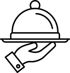 vector illustration of a restaurant cloche