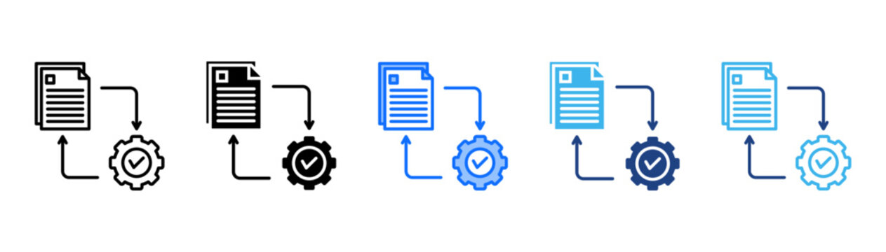 Execution Icon Set With Multiple Style Collection 