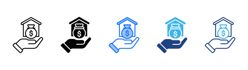 Assets Icon Set With Multiple Style Collection 