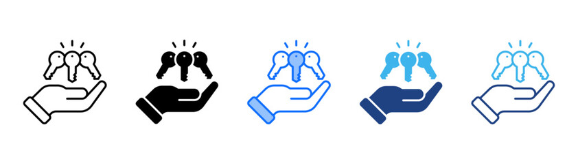 Ownership Icon Set With Multiple Style Collection 
