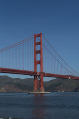 Golden Gate Tower and Suspension Cables Minimalist View