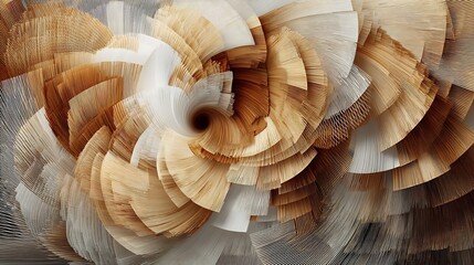 Urban Abstract Building Structure – Beige and Gold