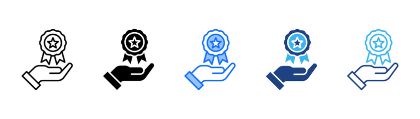 Excellence Icon Set With Multiple Style Collection 