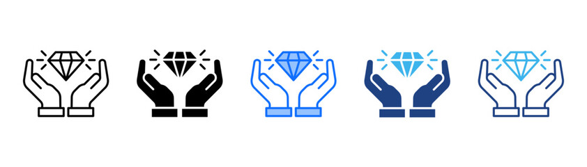 Values Icon Set With Multiple Style Collection 