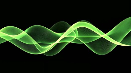 Green waves on black