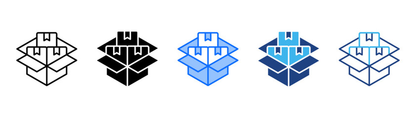 Bundle Icon Set With Multiple Style Collection 