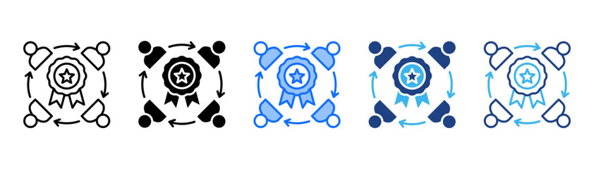 Collective Icon Set With Multiple Style Collection 