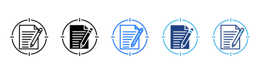 Contextual Icon Set With Multiple Style Collection 