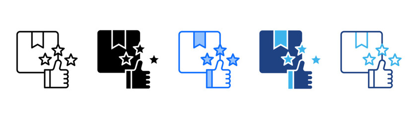 Product Review Icon Set With Multiple Style Collection 