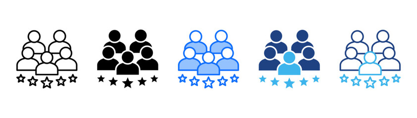 Customer Satisfaction Icon Set With Multiple Style Collection 