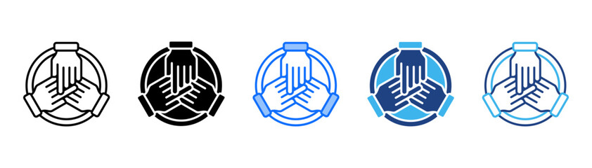 Participation Icon Set With Multiple Style Collection 