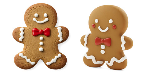 Fototapeta premium Christmas Baking Fun with Iced Cookies and Holiday Shapes on Transparent Background