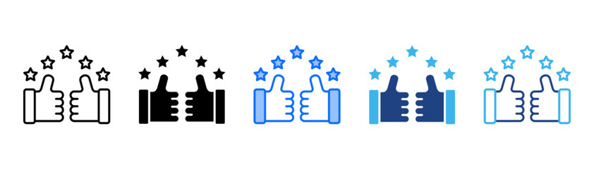 Encouragement Icon Set With Multiple Style Collection 