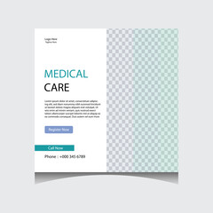 clean hospital and medical promotion design for ads