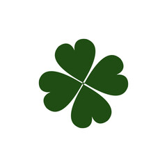 Green Clover Leaf Vector Icon