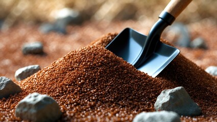 Zoomed-in view of parched soil