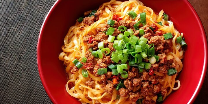 photo of delicious dan dan noodles 