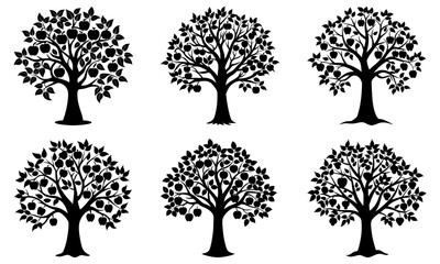 Apple Tree Silhouette vector