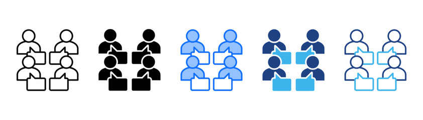 Communication Icon Set With Multiple Style Collection 