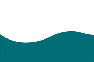 Abstract teal wave on transparent background for diverse design applications