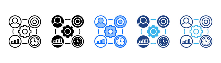 Crm Icon Set With Multiple Style Collection 