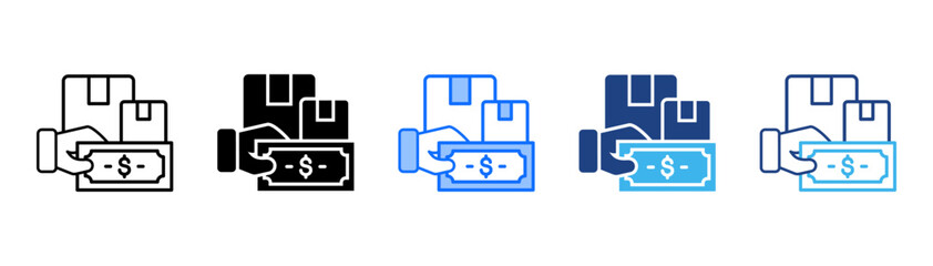 Payment Icon Set With Multiple Style Collection 