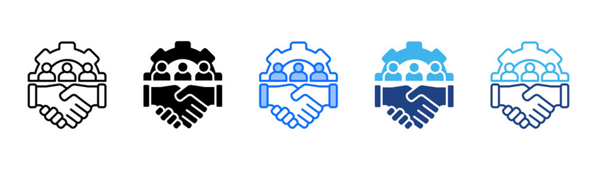 Relationship Icon Set With Multiple Style Collection 