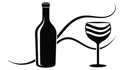 Wine Bottle and Glass