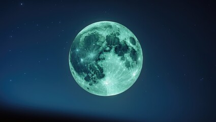 Fototapeta premium Full Moon Detailed Photo Under Moonlight